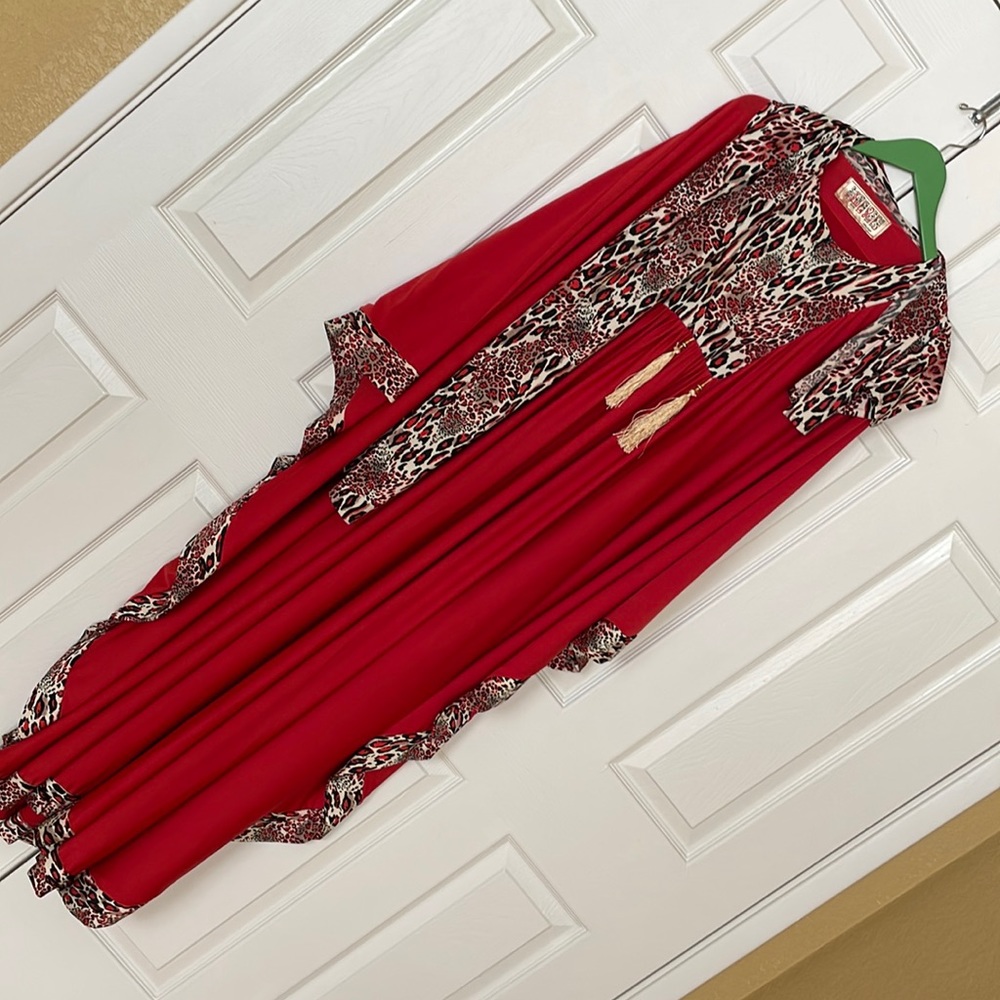 EGYPTIAN FULL KAFTAN DRESS CAFTAN abaya dress With attached scarf 3X